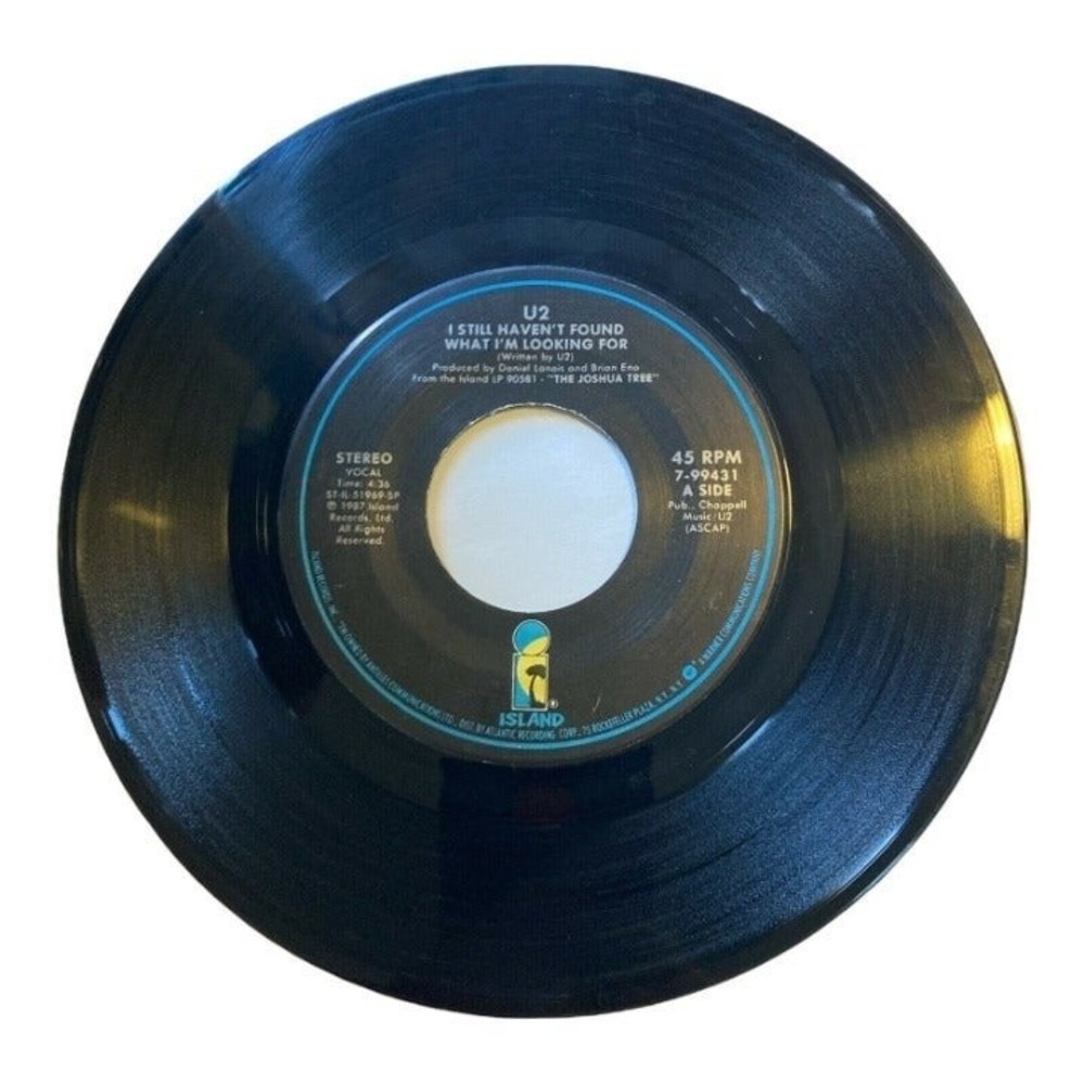 Vtg 1987 U2 7” 45 Vinyl Record  "I Still Haven’t Found What I’m Looking For"